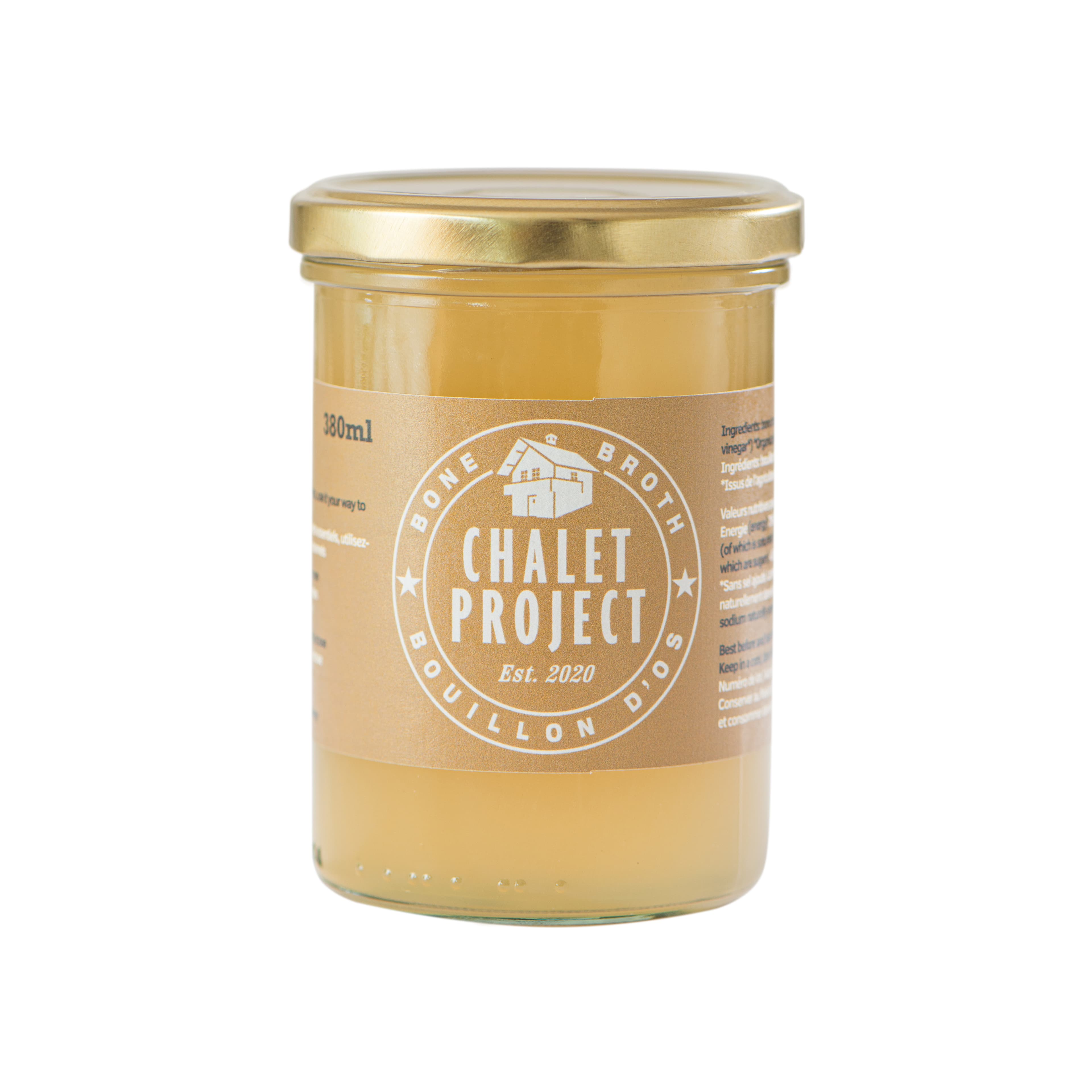Bouillon d'os de poulet basic, sans ajout de sel ni légume