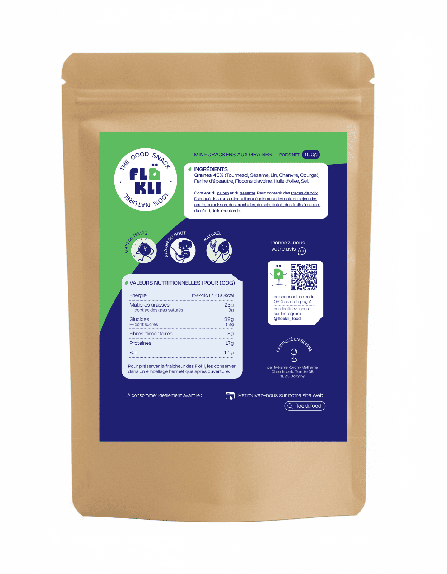 Mini-Crackers 45% Graines Format 100g