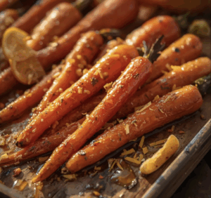 Carottes rôties miel agrumes